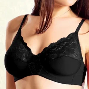 Pleasure Bra - Flourish Bra - Net Soft Jersey Cotton Bra - Non Padded Non Wired Bra