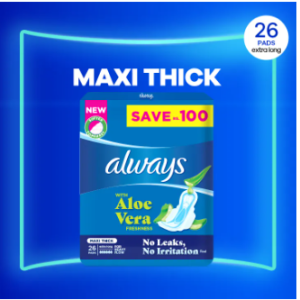 Always Thicks Sanitary Pads Extra Long Trio 26 Count