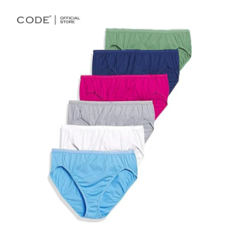 Code Underwear for Girls – Pack of 6 | Soft Cotton Panties | 3 Random Colors