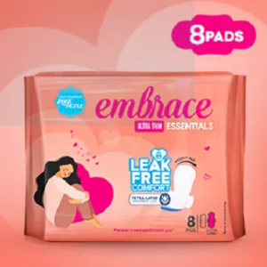 Embrace Essentials Ultra Thin Sanitary Pads Extra Long 8 Pads