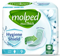 Molped Maxi Hygiene Shield Long Sanitary Pads – 9 Pads | Period Protection