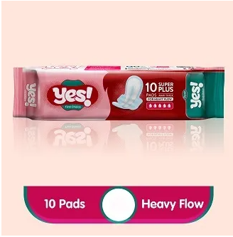 YES Sanitary Napkins – 10 Pads | Comfortable Period Protection